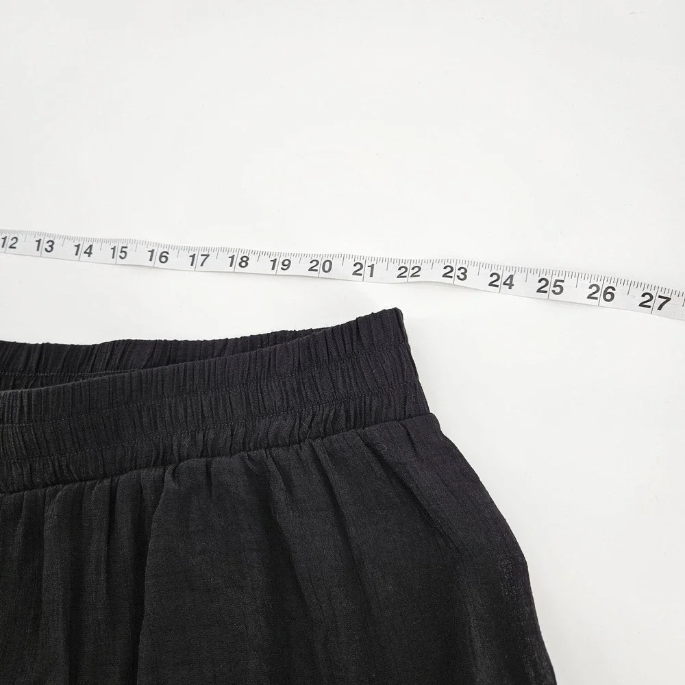 Torrid Black Wide Leg Side Slit Pants Plus Size 4x‎ Summer Vacation Flowy Resort
